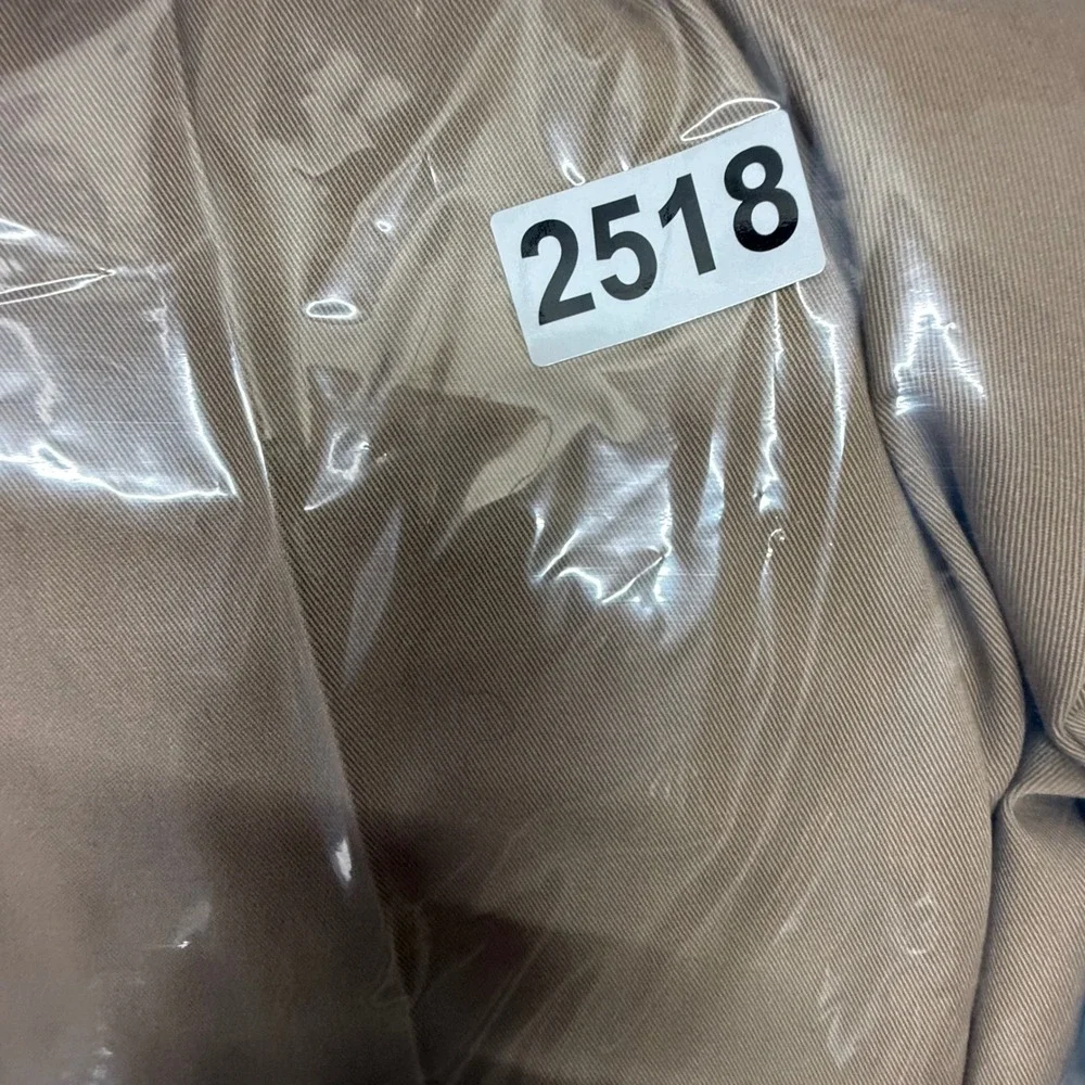 LL Bean Dress Chino Pants Mens 36 Dark Khaki Natural‎ Fit Plain Front Cotton